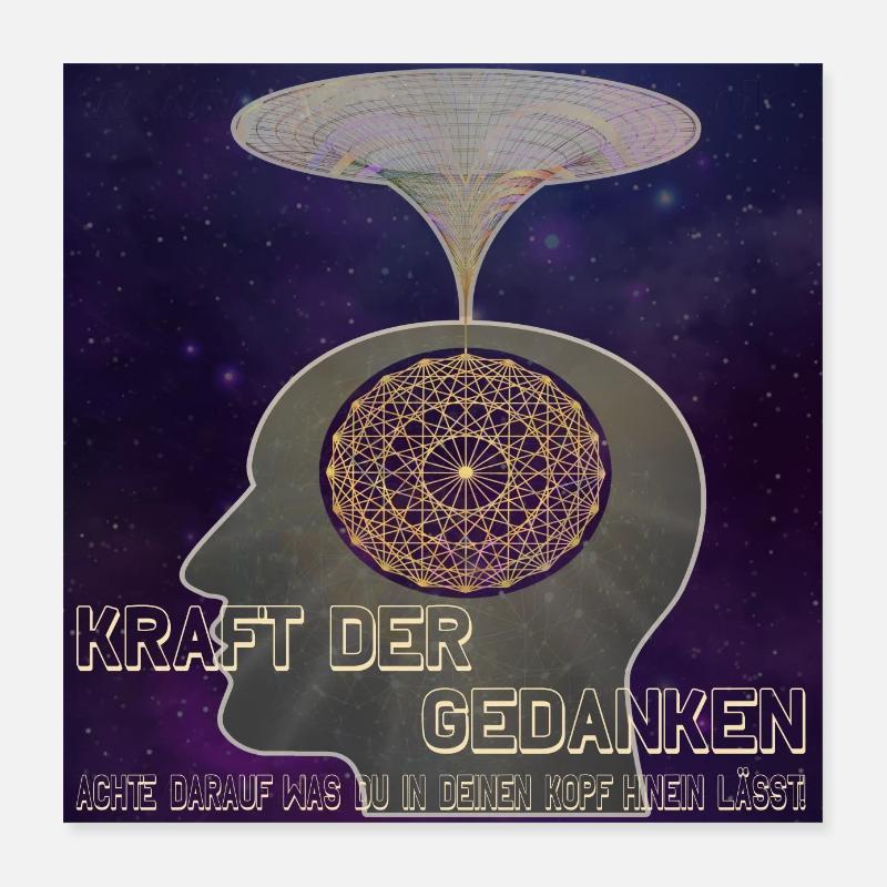 Pouvoir de la pensée - Univers Poster 40 x 40 cm