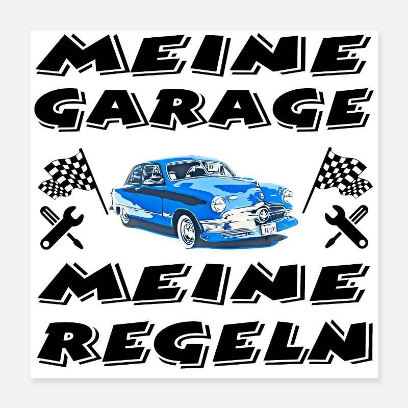 Garage Poster 40x40 cm