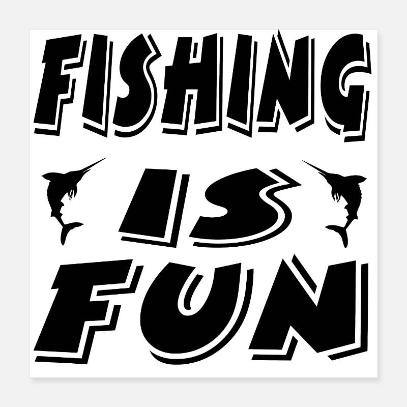 Pêche Poster 40 x 40 cm