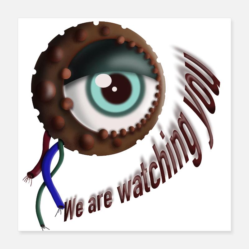 Oeil mécanique - Surveillance Poster 40 x 40 cm
