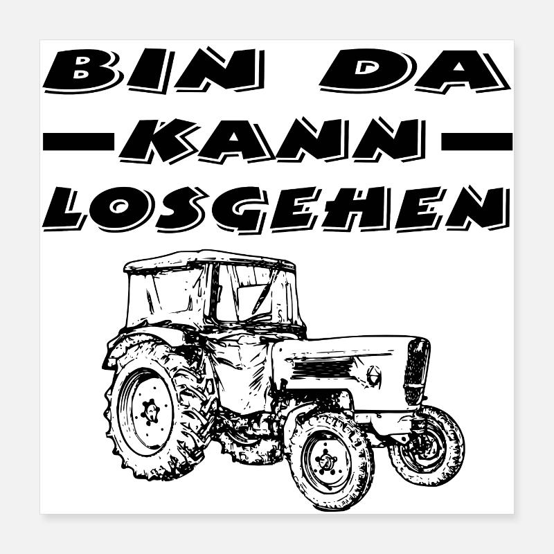 Traktor Poster 40x40 cm