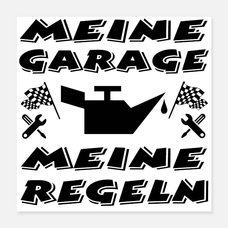 Garage Poster 40x40 cm