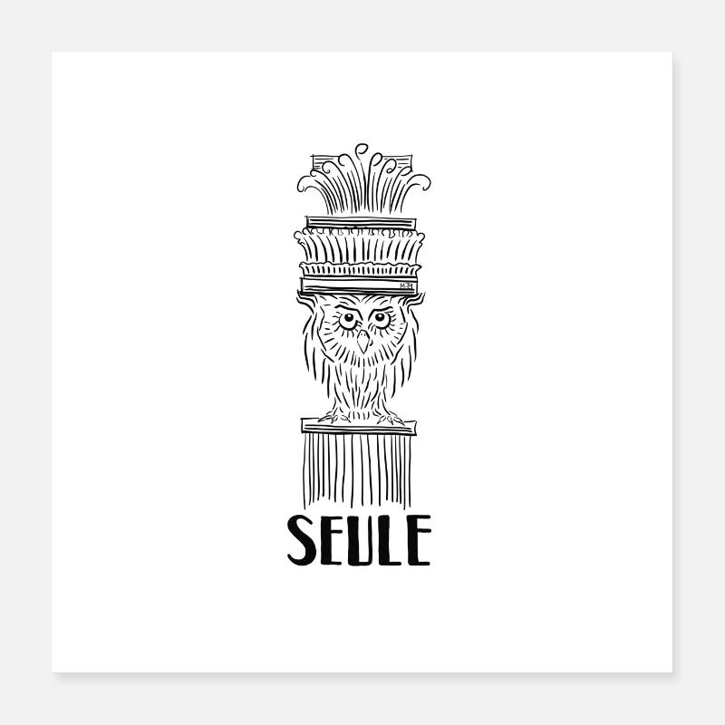 Eulen Poster - SEULE Poster 40x40 cm
