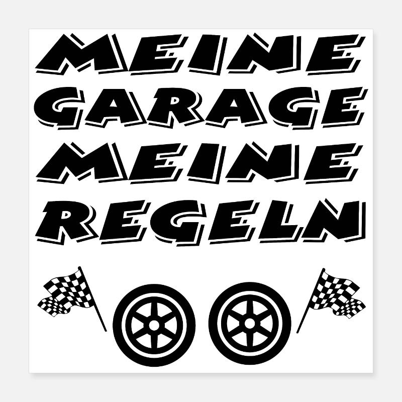 Garage Poster 40x40 cm