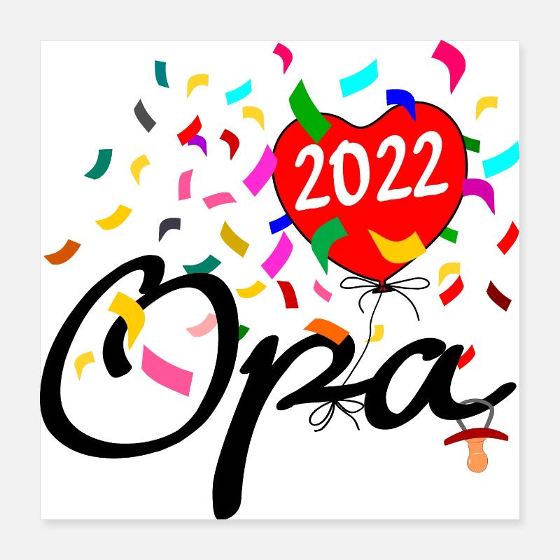 Opa 2022 Konfetti Poster 40x40 cm