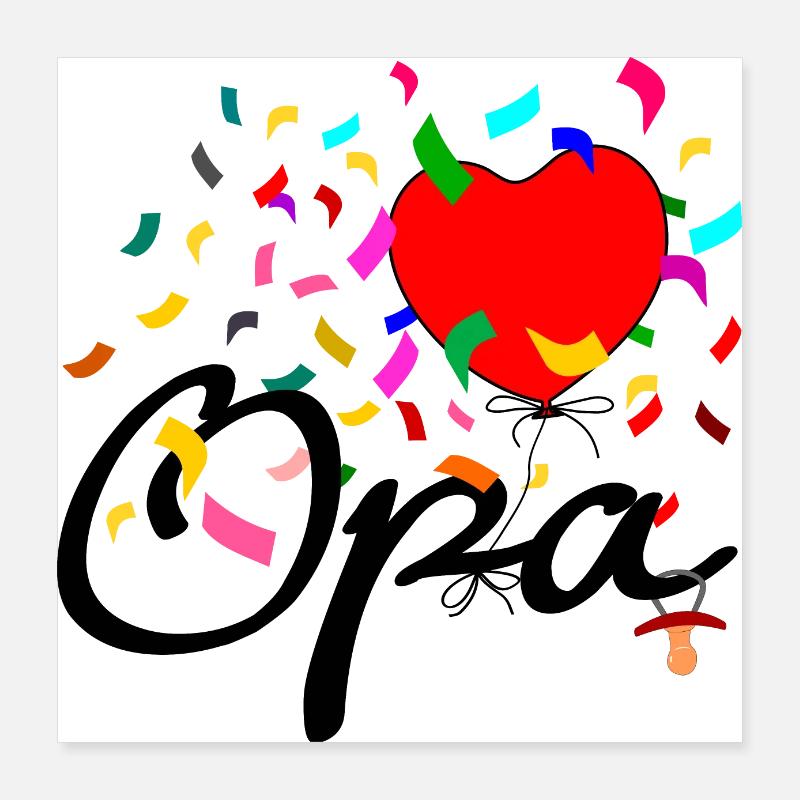 Opa Konfetti Poster 40x40 cm