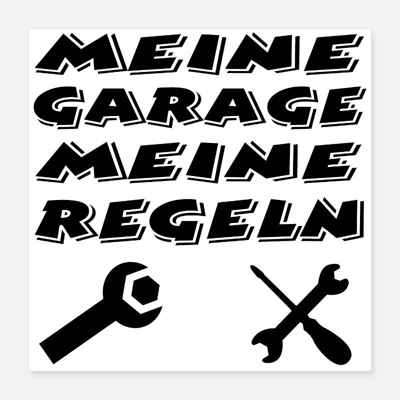 Garage Poster 40x40 cm