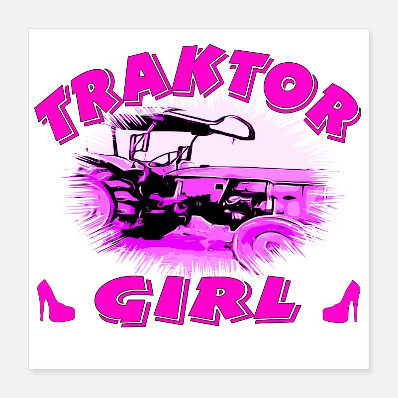 Tractor Poster 16" x 16" (40x40 cm)