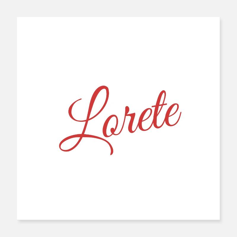 Lorete - Poster 40x40 cm - Weiß