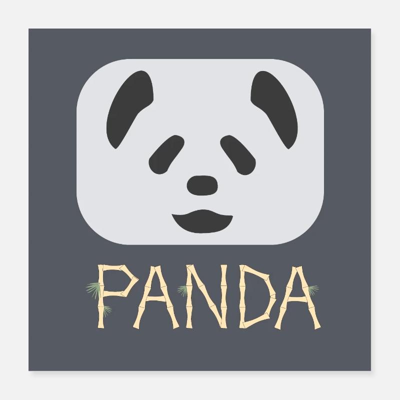 Il Panda Grigio Poster 40x40 cm
