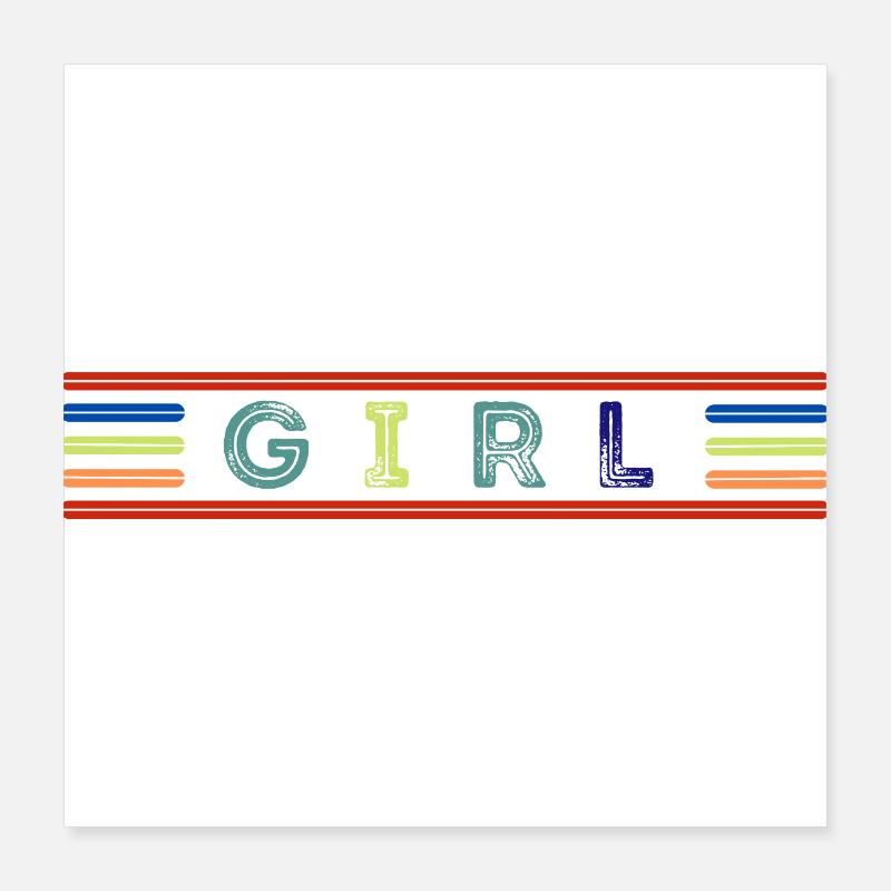 GIRL Poster 16" x 16" (40x40 cm)