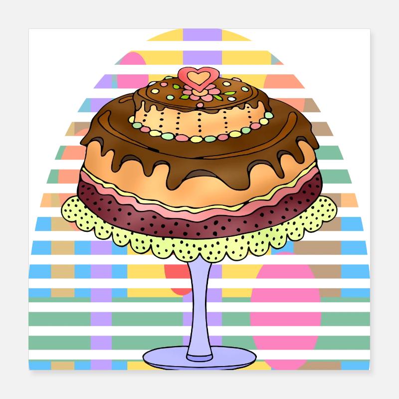 Kuchen Poster 40x40 cm