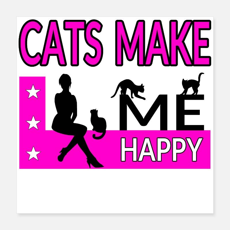 Félin Poster 40 x 40 cm