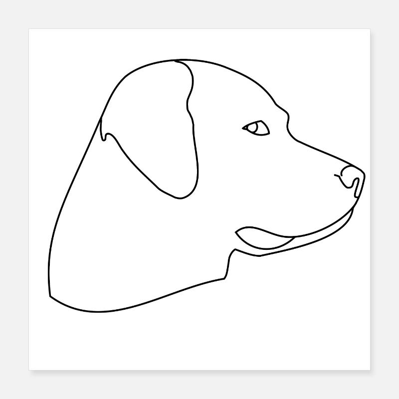 Hund Poster 40x40 cm