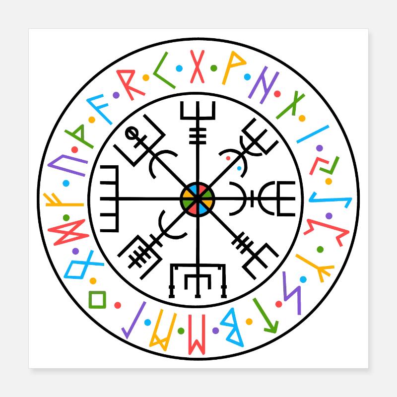 Rune, Old Gothic sign Poster 16" x 16" (40x40 cm)