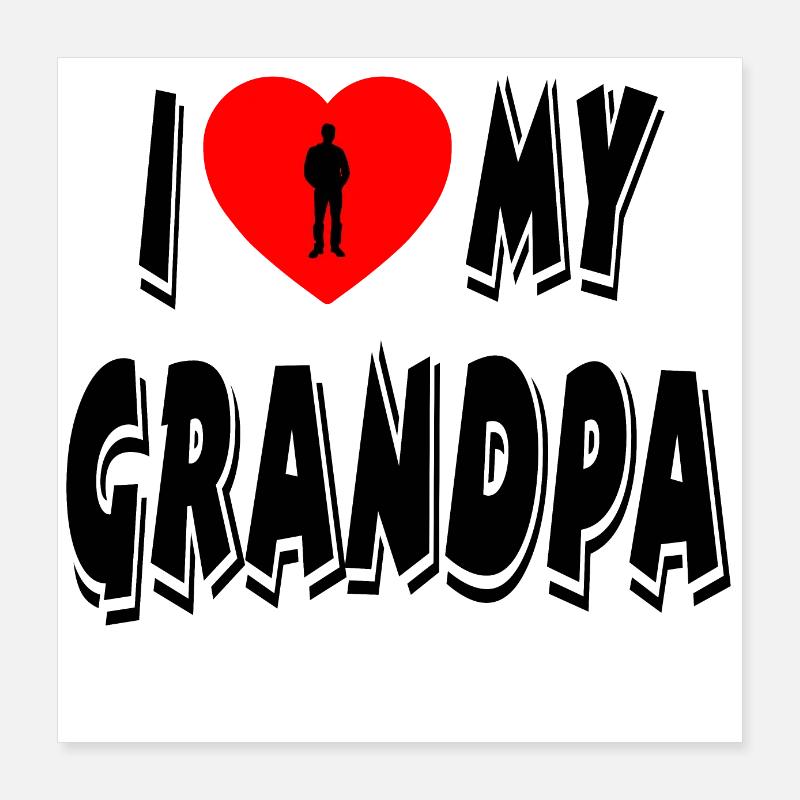 Grand-père Poster 40 x 40 cm