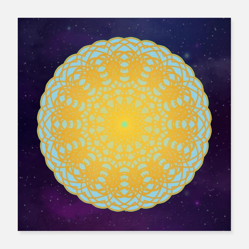Mandala Sky Light - Univers Poster 40 x 40 cm