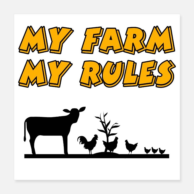 Farm Poster 16" x 16" (40x40 cm)
