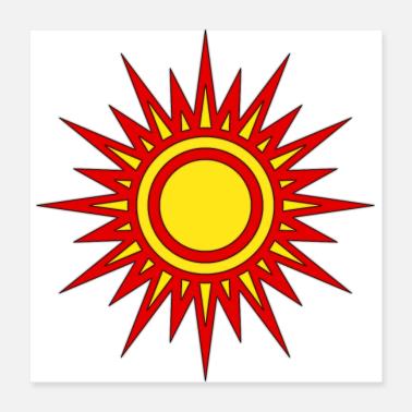 Stella rossa Poster 40x40 cm