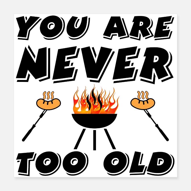 Grillen Poster 40x40 cm