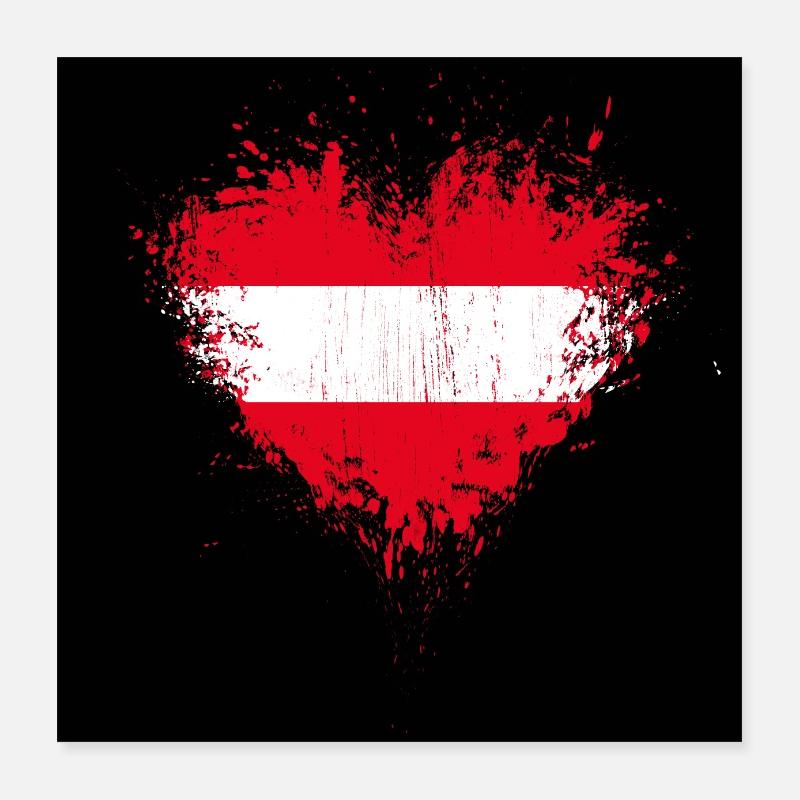 Austria Poster 40x40 cm
