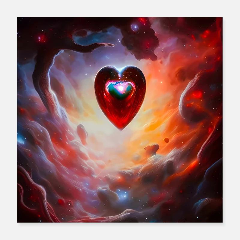 Das Herz des Universums Poster 40x40 cm