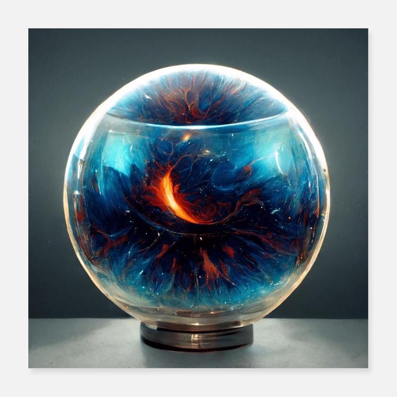 Supernova in einer Glaskugel Version 2 Poster 40x40 cm