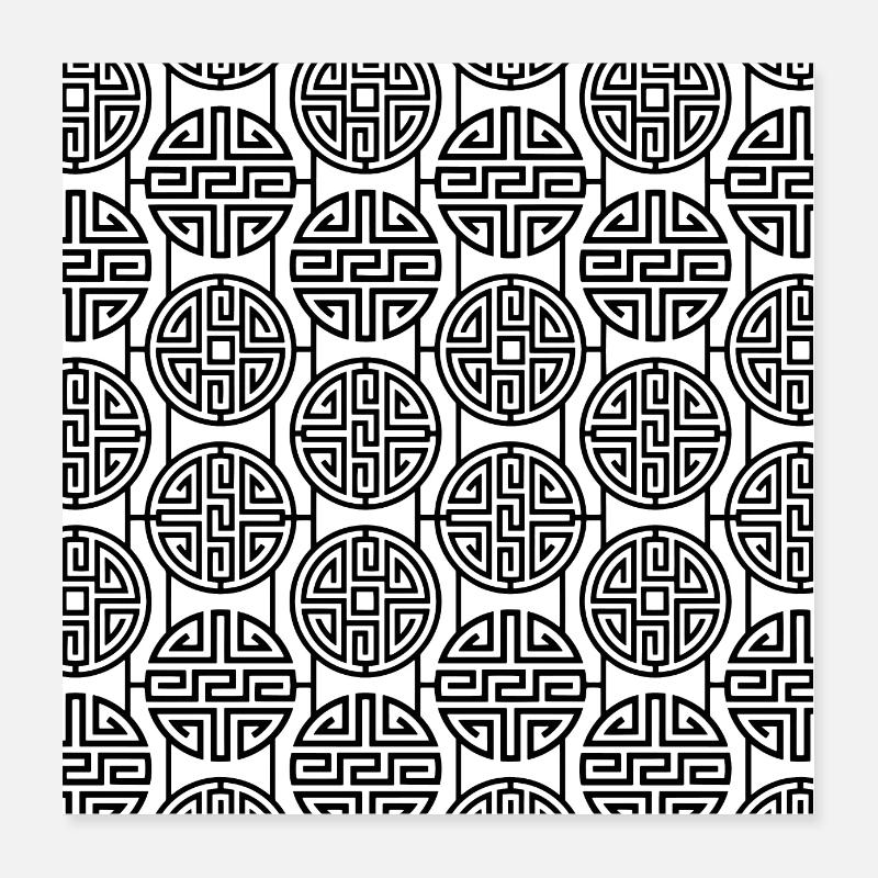 Chinesisches Muster Poster 40x40 cm