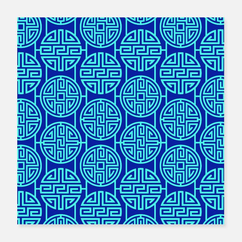 Chinesisches Muster Poster 40x40 cm