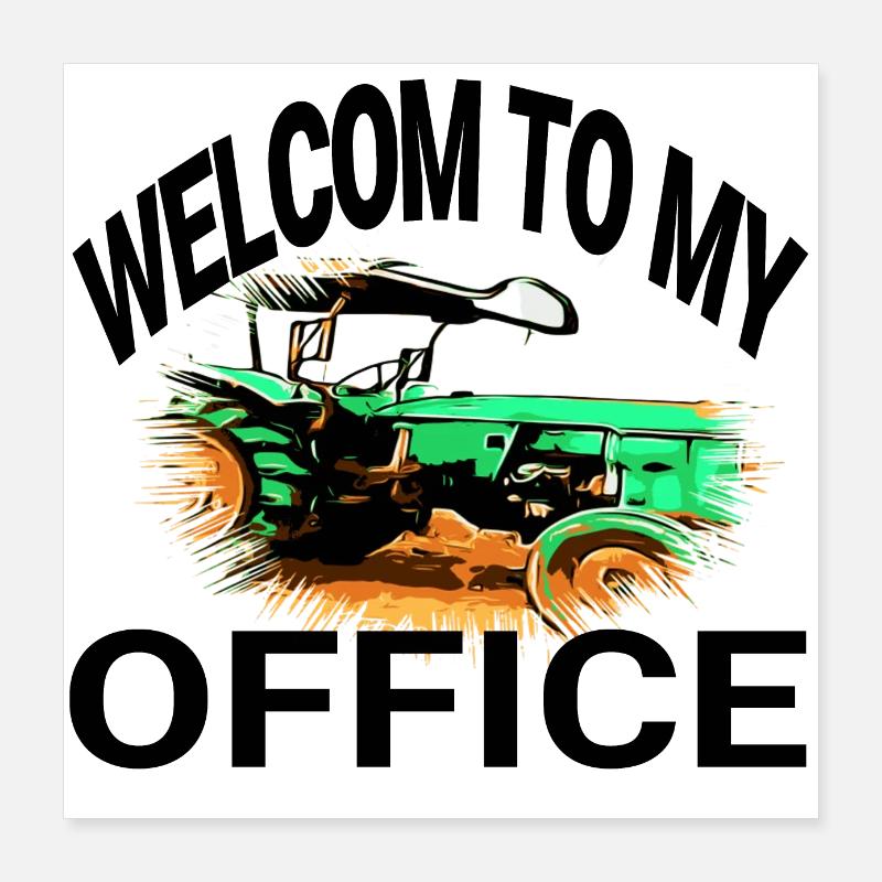 Tractor Poster 16" x 16" (40x40 cm)