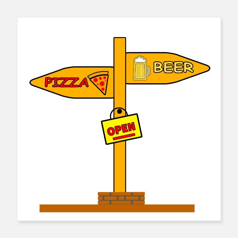 Pizza Poster 40x40 cm