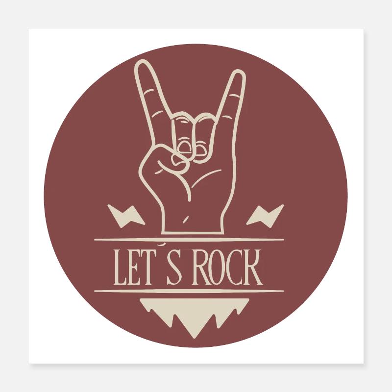 LASS UNS ROCKEN Poster 40x40 cm