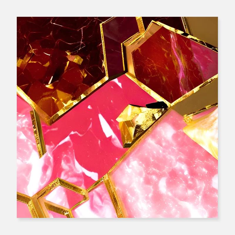 Marble rose gold texture Poster 16" x 16" (40x40 cm)