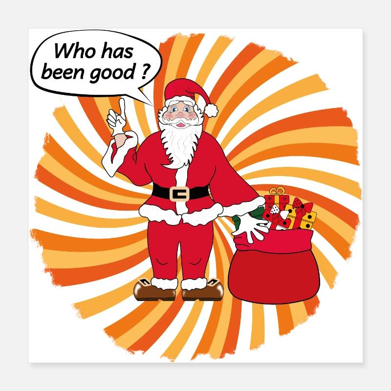 Santa Claus Pop Art Poster 40x40 cm
