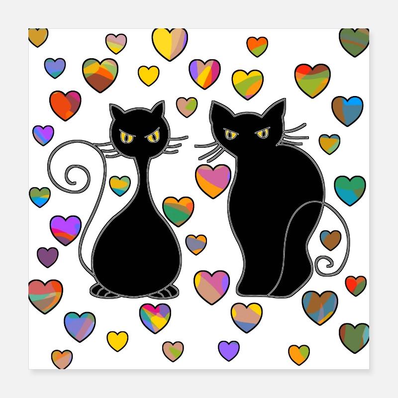 Cats Poster 16" x 16" (40x40 cm)