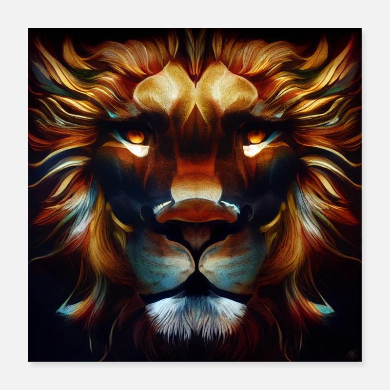 Löwe Poster 40x40 cm