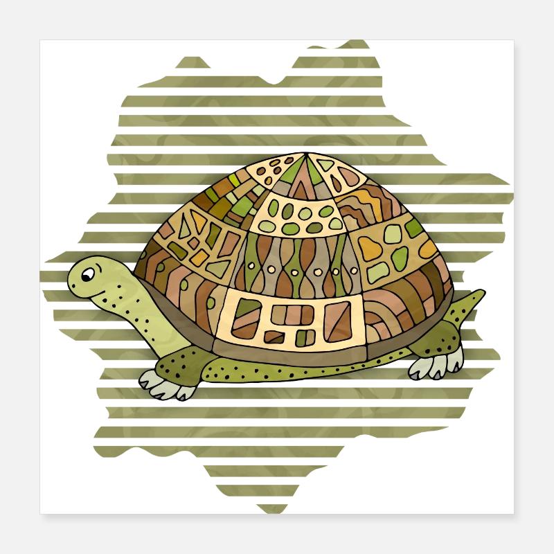 Tortoise Poster 16" x 16" (40x40 cm)