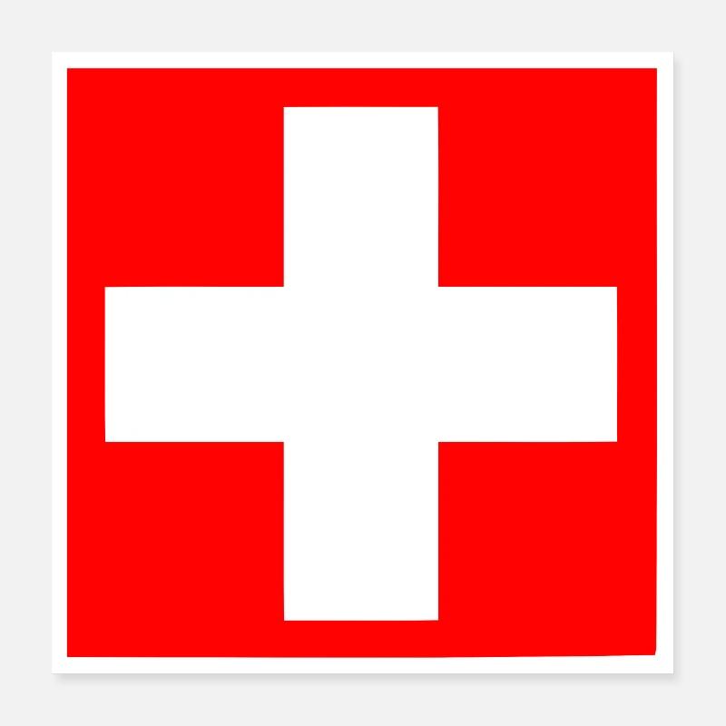 Switzerland Poster 16" x 16" (40x40 cm)