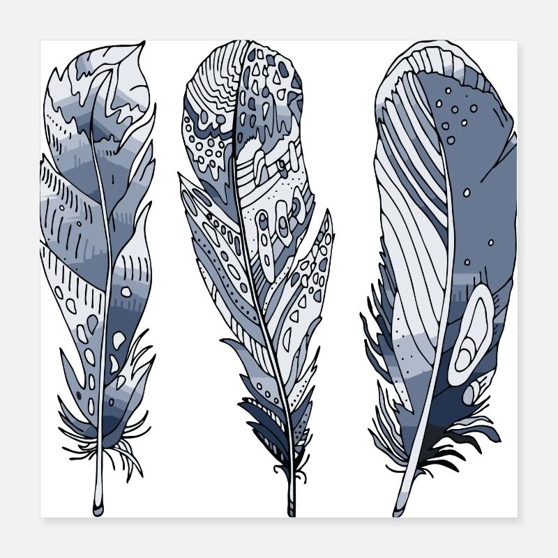 Feder Poster 40x40 cm