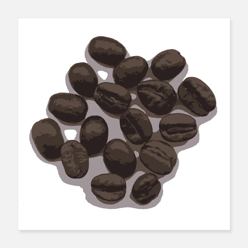 Quelques grains de café Poster 40 x 40 cm