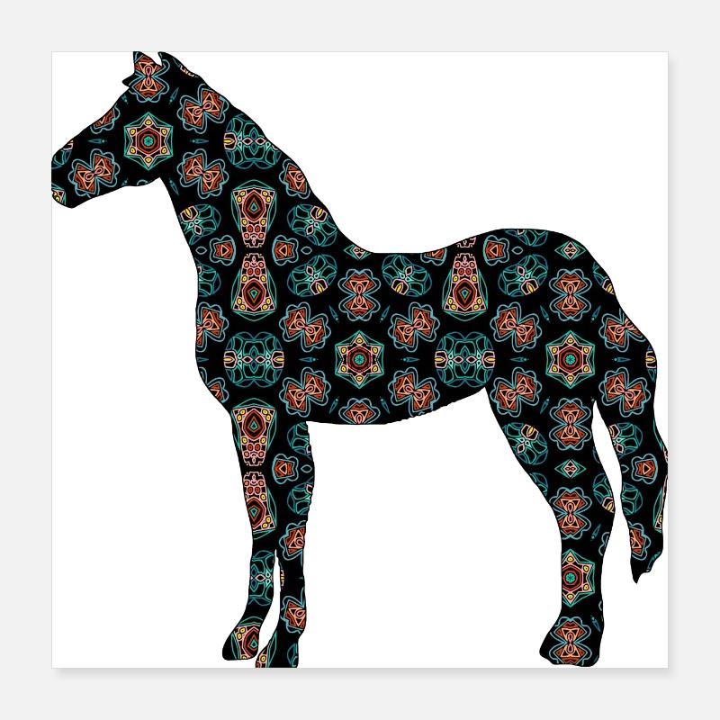 Cheval Poster 40 x 40 cm