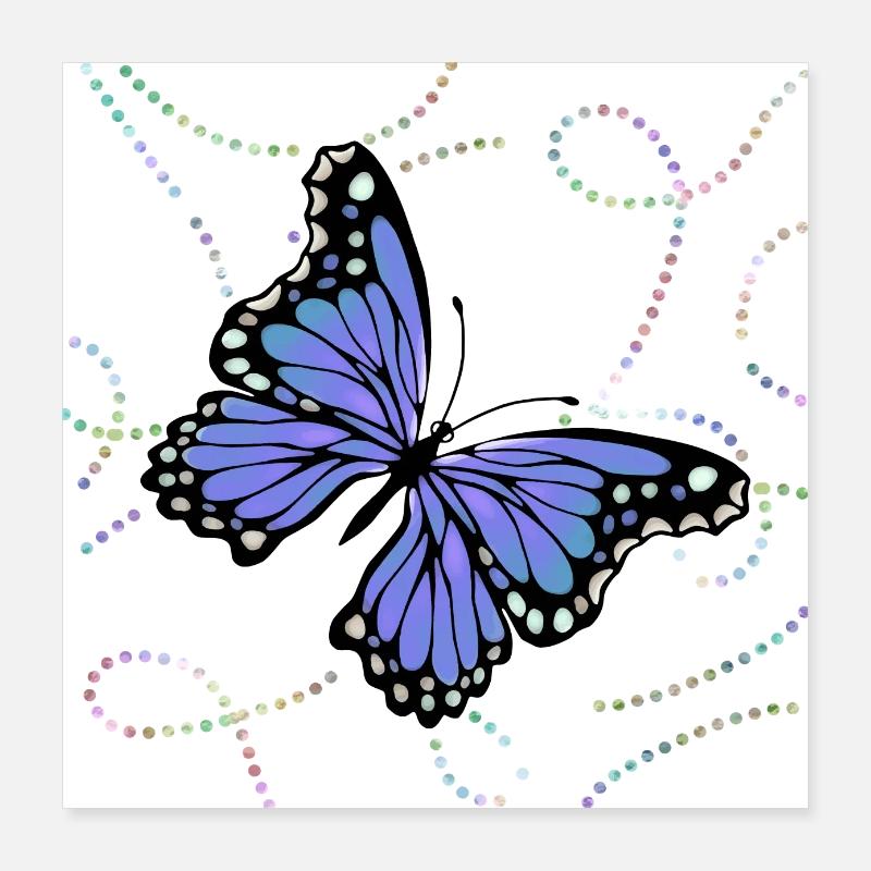 Schmetterling Poster 40x40 cm