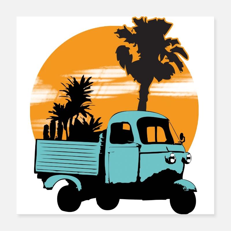 Singe - Poster 40 x 40 cm - blanc
