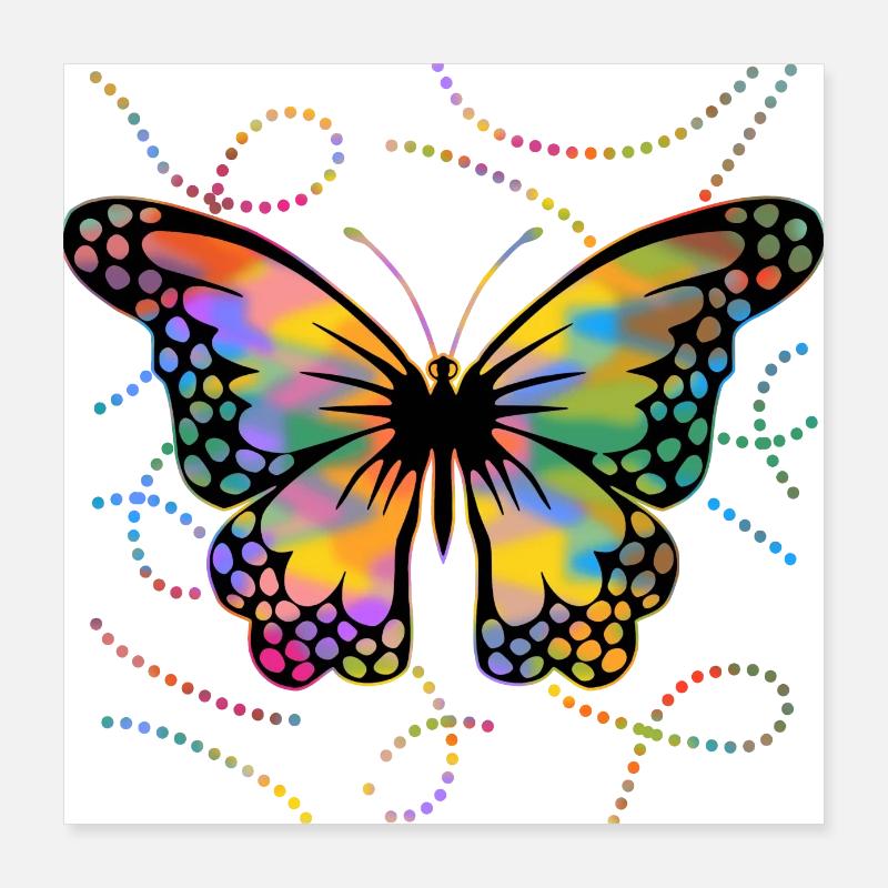 Papillon Poster 40 x 40 cm