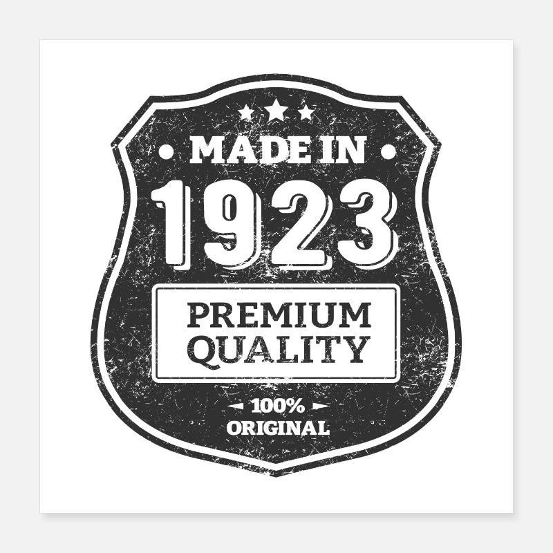 MADE IN 1923 Poster 16" x 16" (40x40 cm)