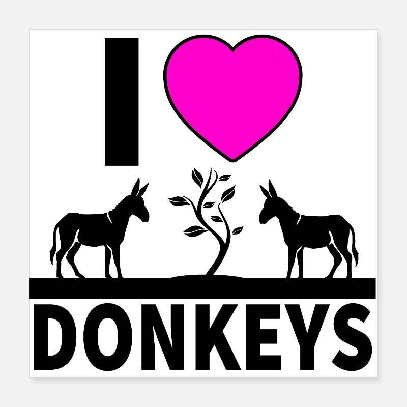 Donkey Poster 16" x 16" (40x40 cm)