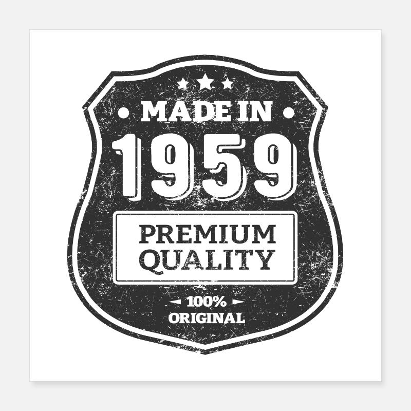 MADE IN 1959 Poster 16" x 16" (40x40 cm)