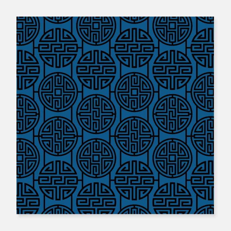 Chinesisches Muster Poster 40x40 cm
