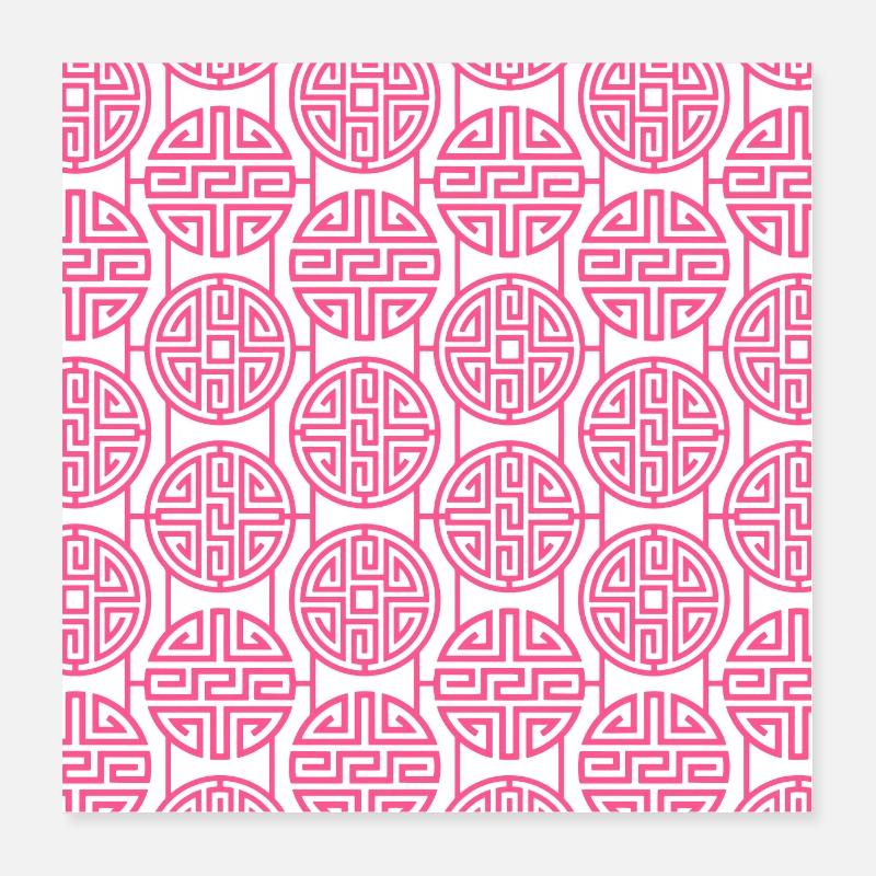 Chinesisches Muster Poster 40x40 cm