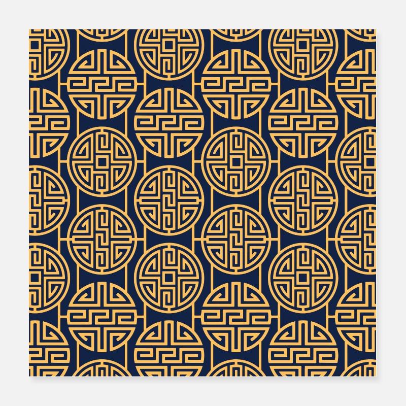 Chinesisches Muster Poster 40x40 cm